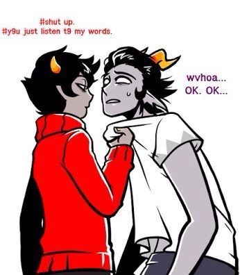 Создать мем: homestuck karkat, homestuck trolls, хоумстак митуна и кронус