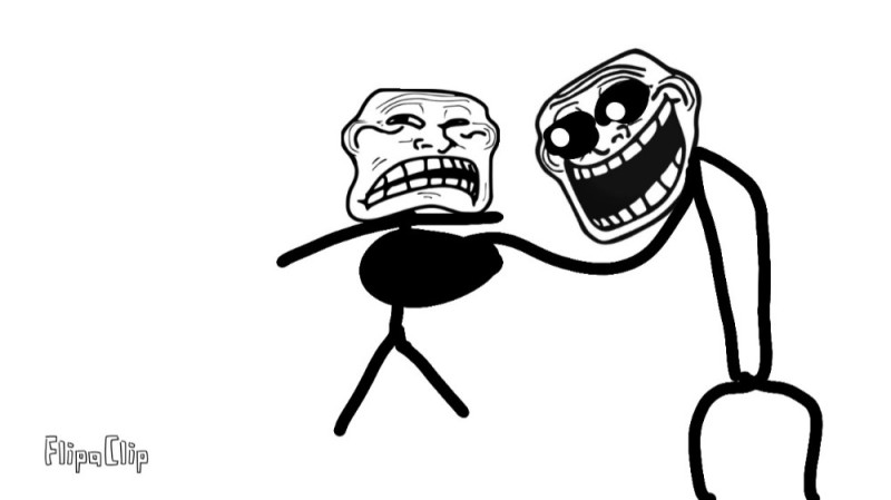 Create meme: Troll meme, the trollface , A meme troll with a body