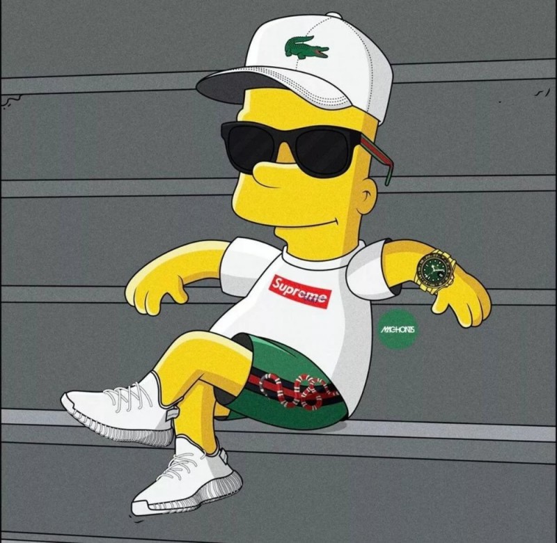 Create meme: the simpsons cool, Bart Simpson , The simpsons are fashionistas