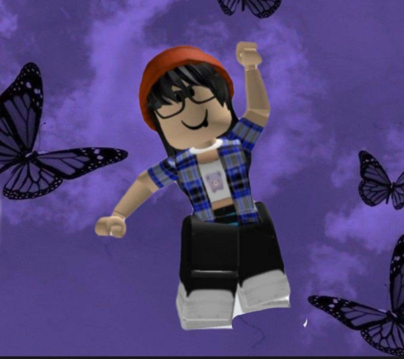 Create meme: black wallpaper with butterflies, roblox , roblox cool skins