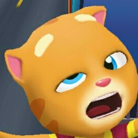 Create meme: talking Tom cat running for the gold, volume for the gold, the run for the gold