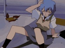 Create meme: Rei ayanami, Ayanami Rei 1995 with bread, Chris Ayanami