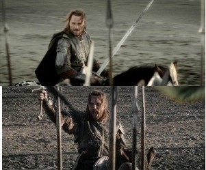 Create meme: the Lord of the rings Aragorn, the Lord of the rings , lake 