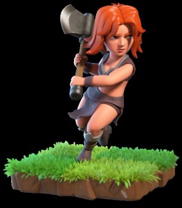 Создать мем: арты клеш рояль, валькирия из игры clash of clans, валькирия клэш оф кланс