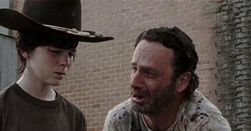 Create meme: Carl meme , Rick the walking dead, Carl grimes the walking dead