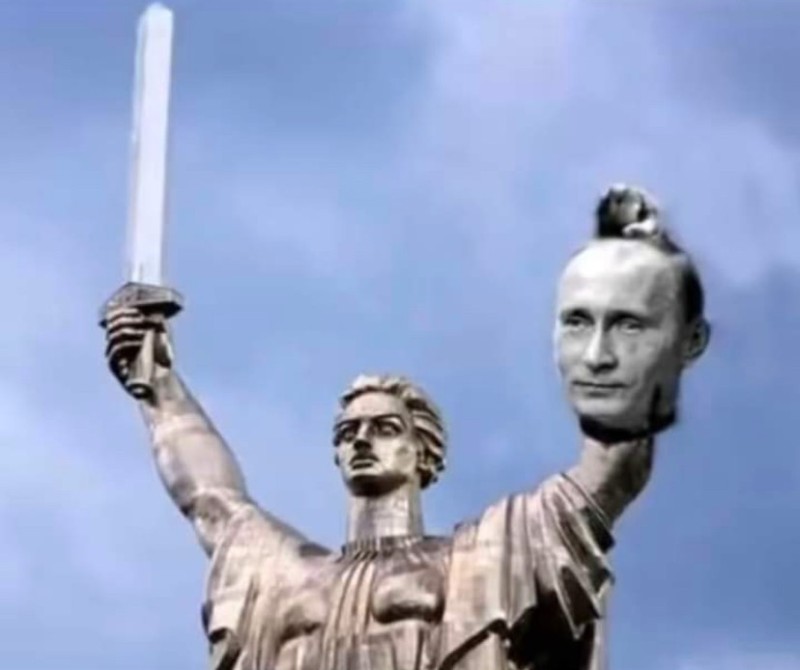 Create meme: motherland in kiev, motherland monument in kiev, motherland monument