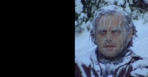 Создать мем: кадр из фильма, джек николсон, сияние замерзший джек