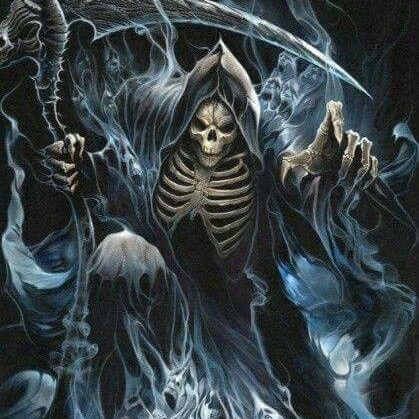 Создать мем: живые обои мрачный жнец, grim reaper, скелет с косой