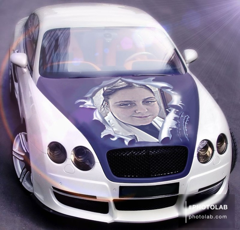 Create meme: airbrushing on the hood of the car, airbrushing on the car, airbrushing