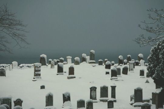 Create meme: the cemetery is scary, winter cemetery, photos of the cemetery