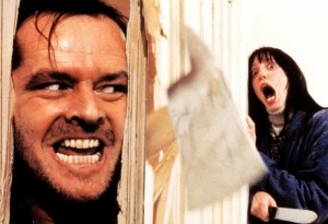 Create meme: lights, lights johnny, the shining Jack Nicholson with an axe