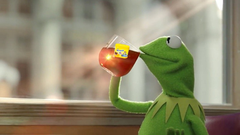 Create meme: Kermit , Kermit the frog tea, Kermit the frog