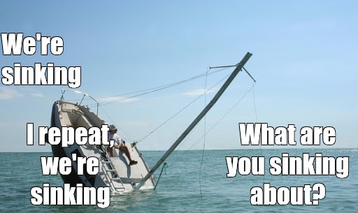 sinking yacht meme