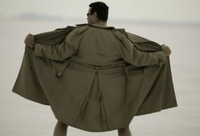 Create meme: cloak , exhibitionism, a man in a raincoat