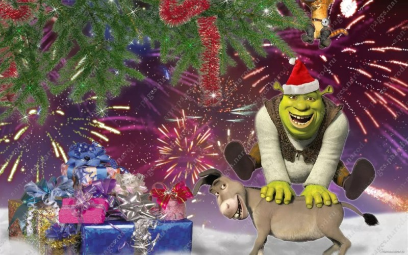 Create meme: New Year's Shrek, Shrek , cartoons about the new year