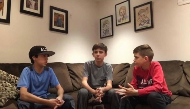 Create meme: three boys, imgflip , meme kid 