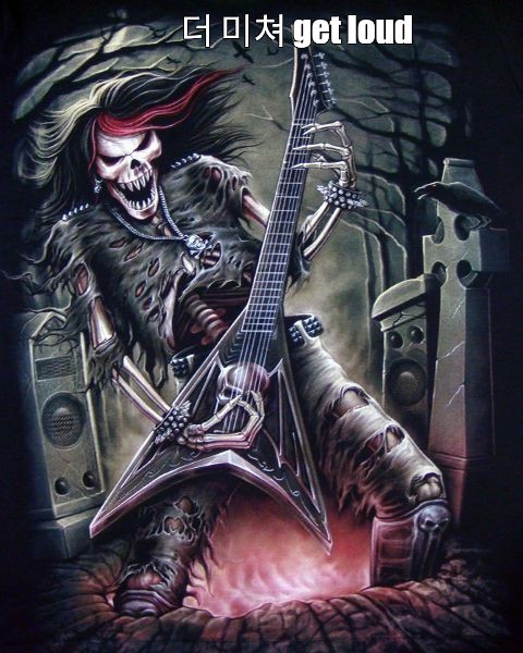 Create meme: metal guitarist, heavy rock metal art, skeleton rocker