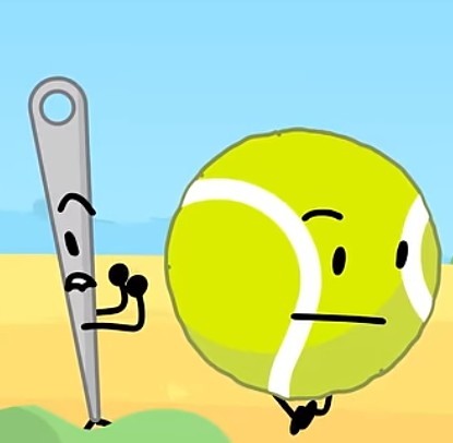 Create meme: BFDI tennis, tennis ball, battle for bfdi tennis ball