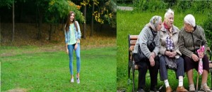 Create meme: fashionable seniors, the grandmother on the bench, old age