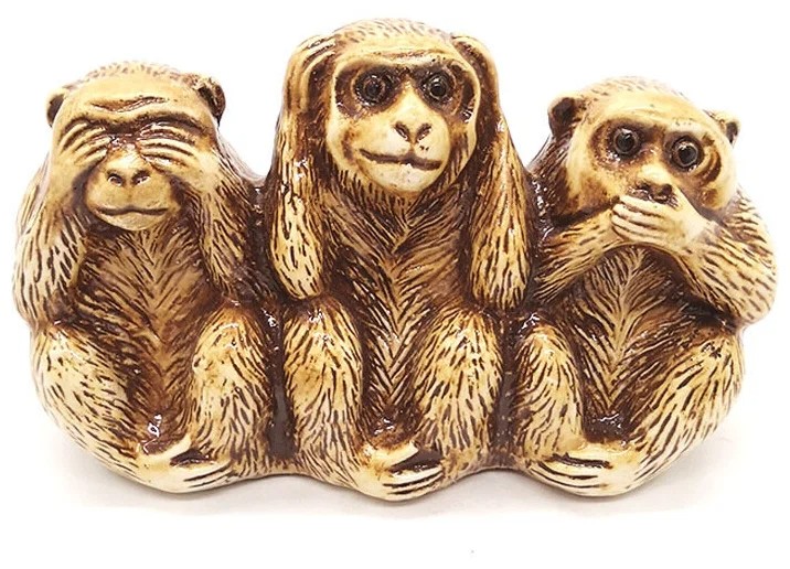 Create meme: figurine of three monkeys, netsuke three monkeys, netsuke three monkeys