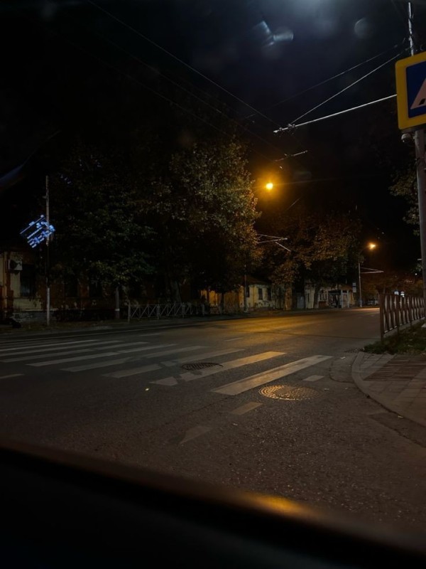 Create meme: pedestrian crossing, street , night