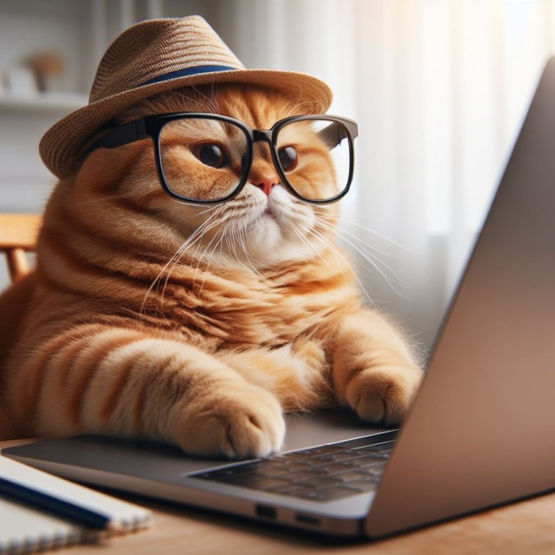 Create meme: cat , a cat on the Internet, smart cat