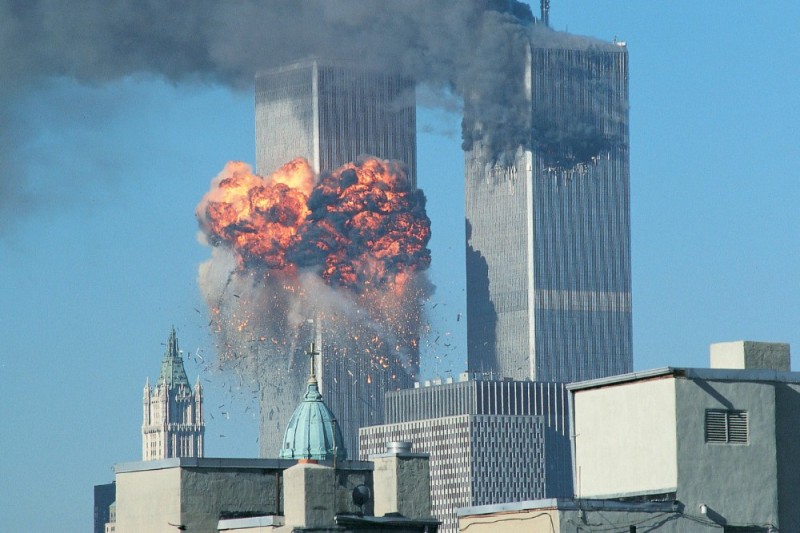 Create meme: september 11 attacks, Twin towers September 11 terrorist attack, Twin towers terrorist attack on September 11, 2001