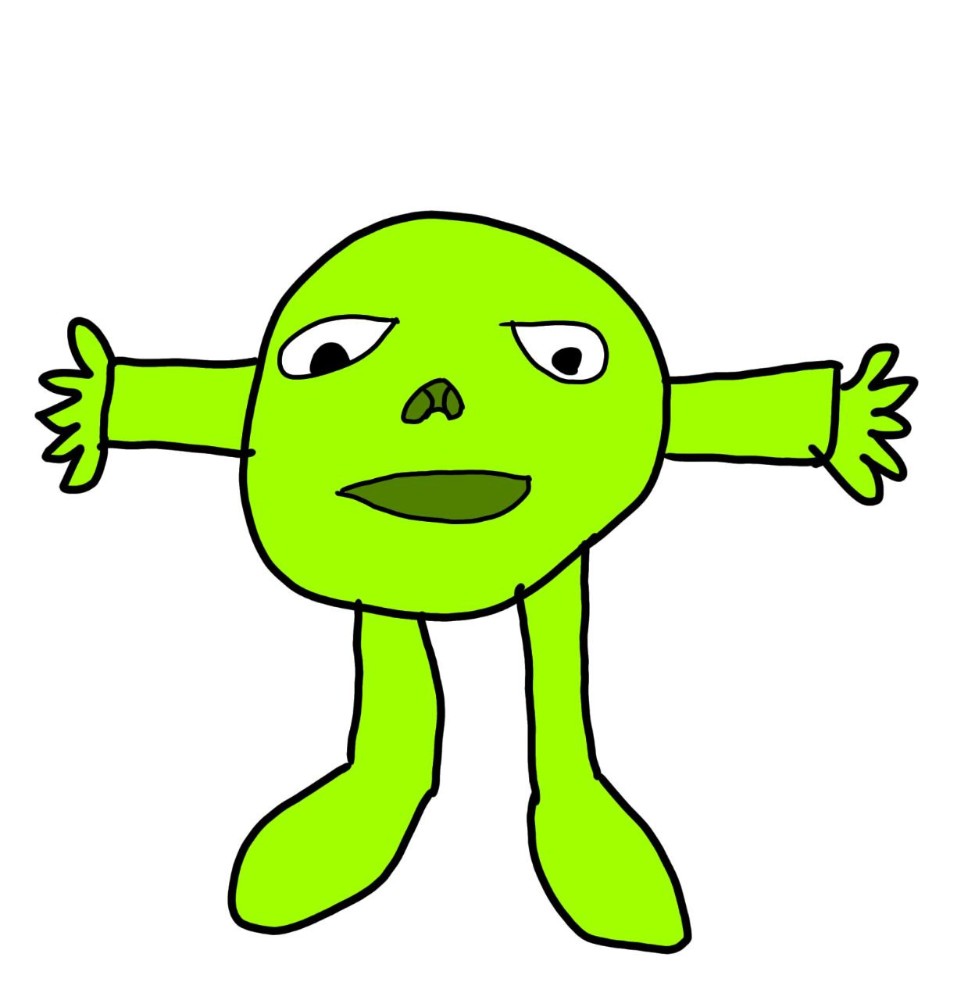 Create meme: green monsters, little green men, people