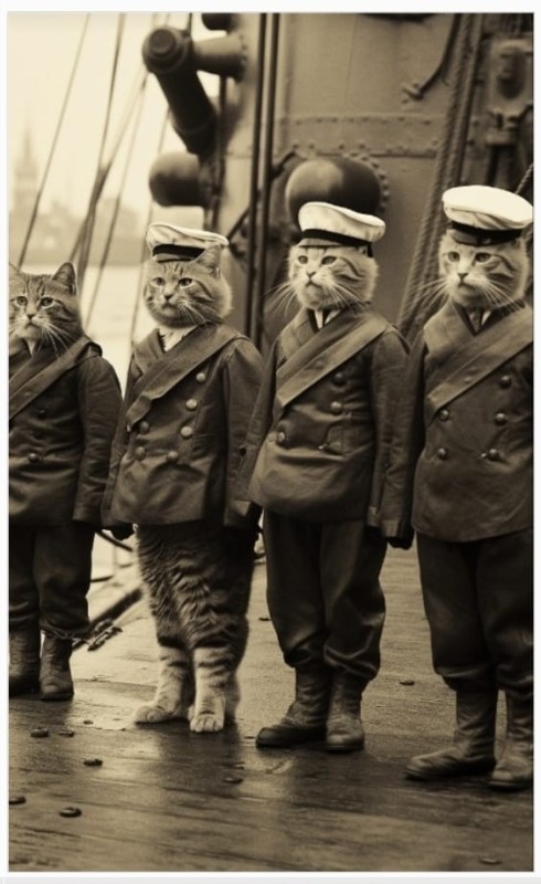 Create meme: cats are sailors, cat , cat