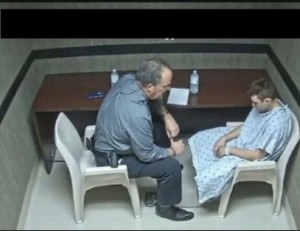 Создать мем: interrogation room, психиатр, человек