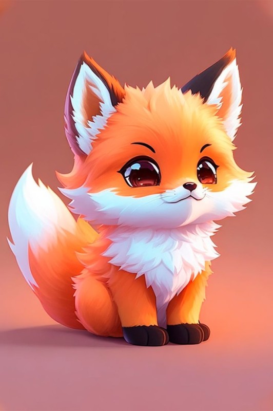 Create meme: Fox , Cute little fox drawing, red Fox