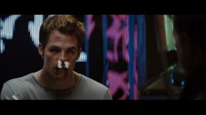 Create meme: Still from the film, Chris pine frame broken, Jim kirk in a bar