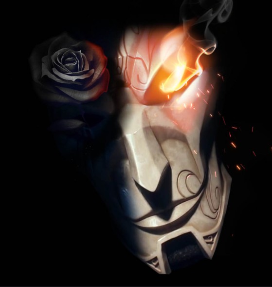 Создать мем: маска джина лига легенд, маска jhin lol, маска гая фокса анонимус