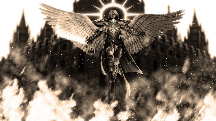 Create meme: The angel Uriel, Saint Celestine Warhammer, Angel of chaos