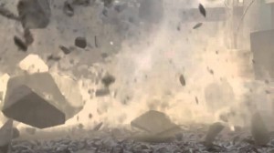 Create meme: falling rocks, gifs rockfall