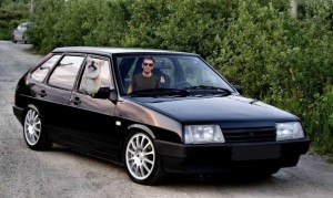 Create meme: Lada 2109 black, VAZ 2109 tuning black, 2109 black