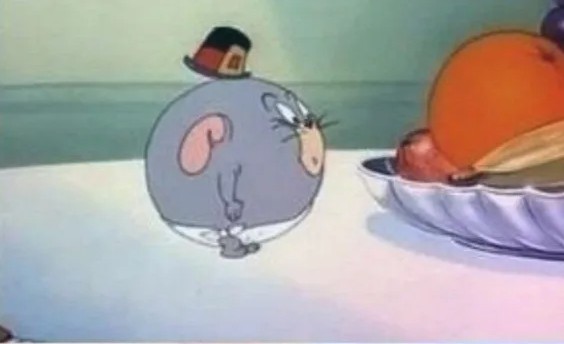 Create meme: Tom and Jerry the mouse swallowed an orange, The mouse ate an orange Tom and Jerry, the mouse from Tom and Jerry