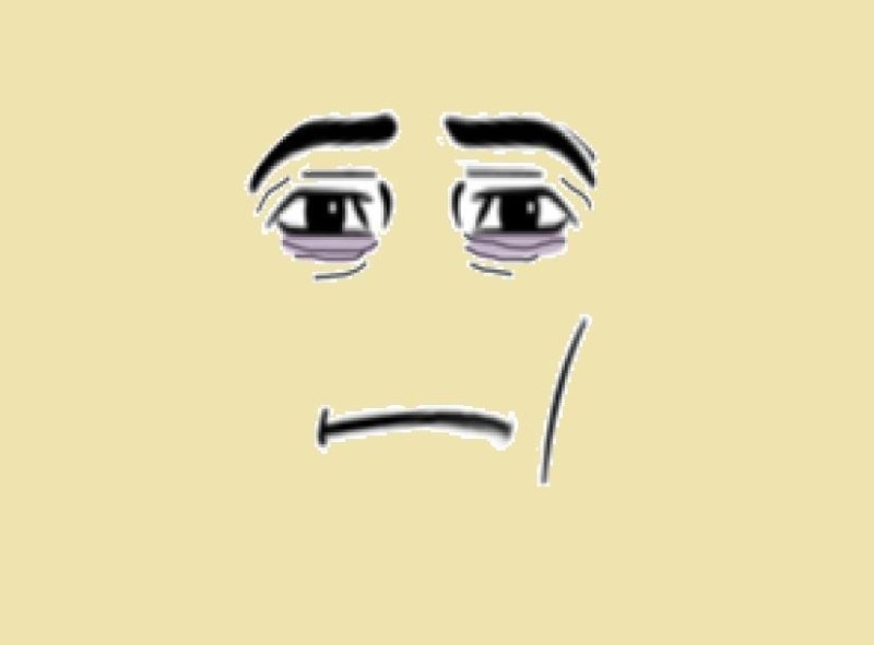Create meme: man face roblox, a roblox face on a transparent background, the face from roblox is female