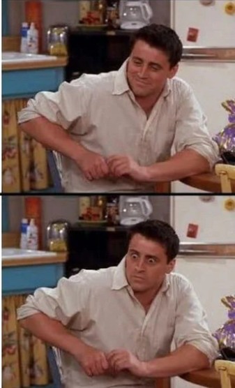 Create meme: Joe tribbiani surprise, Joey meme, Joey tribbiani