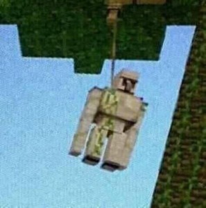 Create meme: iron Golem meme, minecraft rofl, minecraft memes