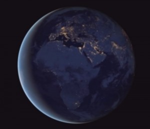 Create meme: night earth from space, earth from space night