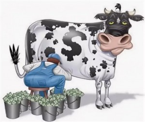 Создать мем: корова карикатура, корова с деньгами мультяшная, корова для детей