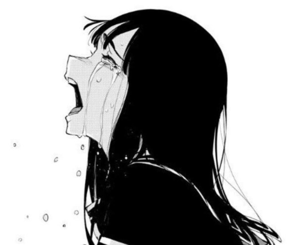 Создать мем: слезы аниме, грустные аниме рисунки, аниме плачет девушка