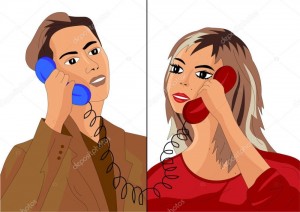 Create meme: girl talking on the phone, phone illustration, girl talking on the phone