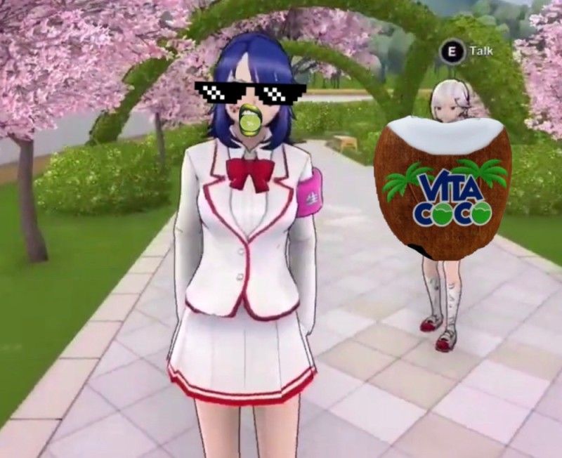 Create meme: yandere simulator lana, sayaka yandere simulator, yandere simulator