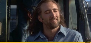 Create meme: Nicolas cage con air, Nicolas cage, Nicolas cage with long hair