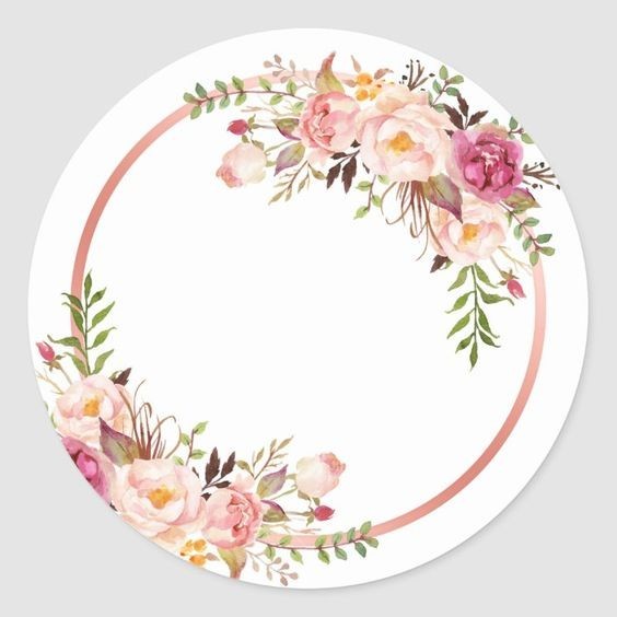 Create meme: floral frame, round frame with flowers, round frame flowers