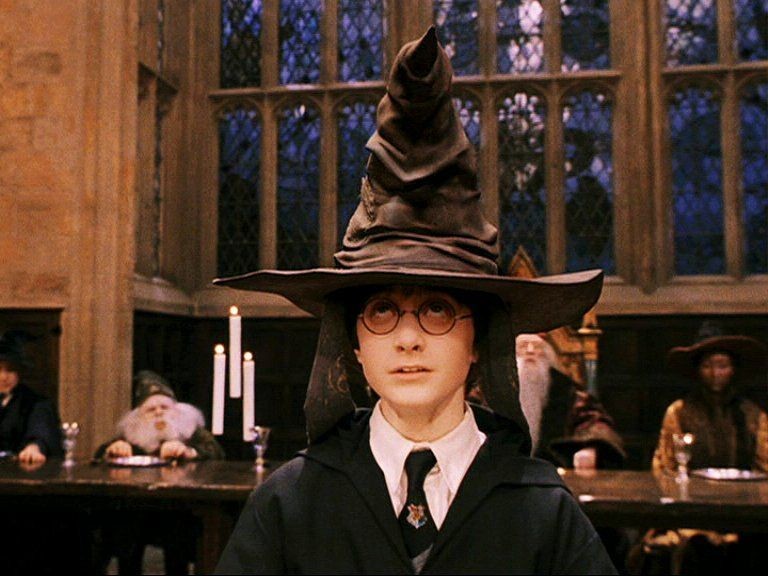 Create meme: The distributing hat from Harry Potter, the magic hat from harry Potter, distribution hat harry potter