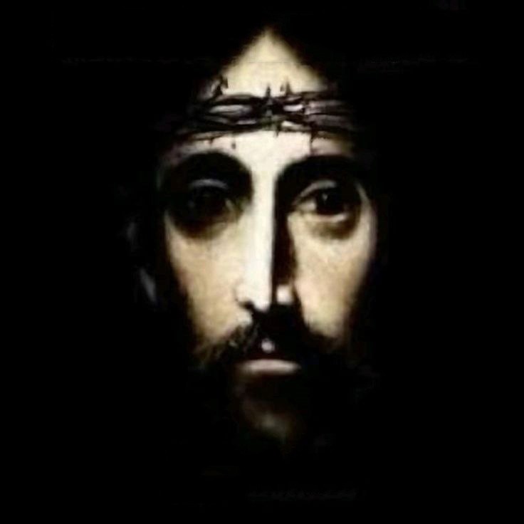 Create meme: Jesus christ in the crown of thorns, icon of jesus christ in a crown of thorns, Portrait of Jesus