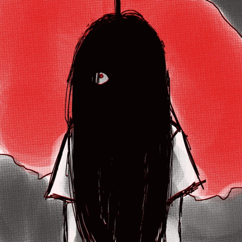 Create meme: anime , Omori horror art Marie, Sadako Yamamura anime